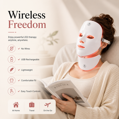 LumiLift™ 7-in-1 LED Face & Neck Therapy Mask | Wireless Light Therapy Beauty Device