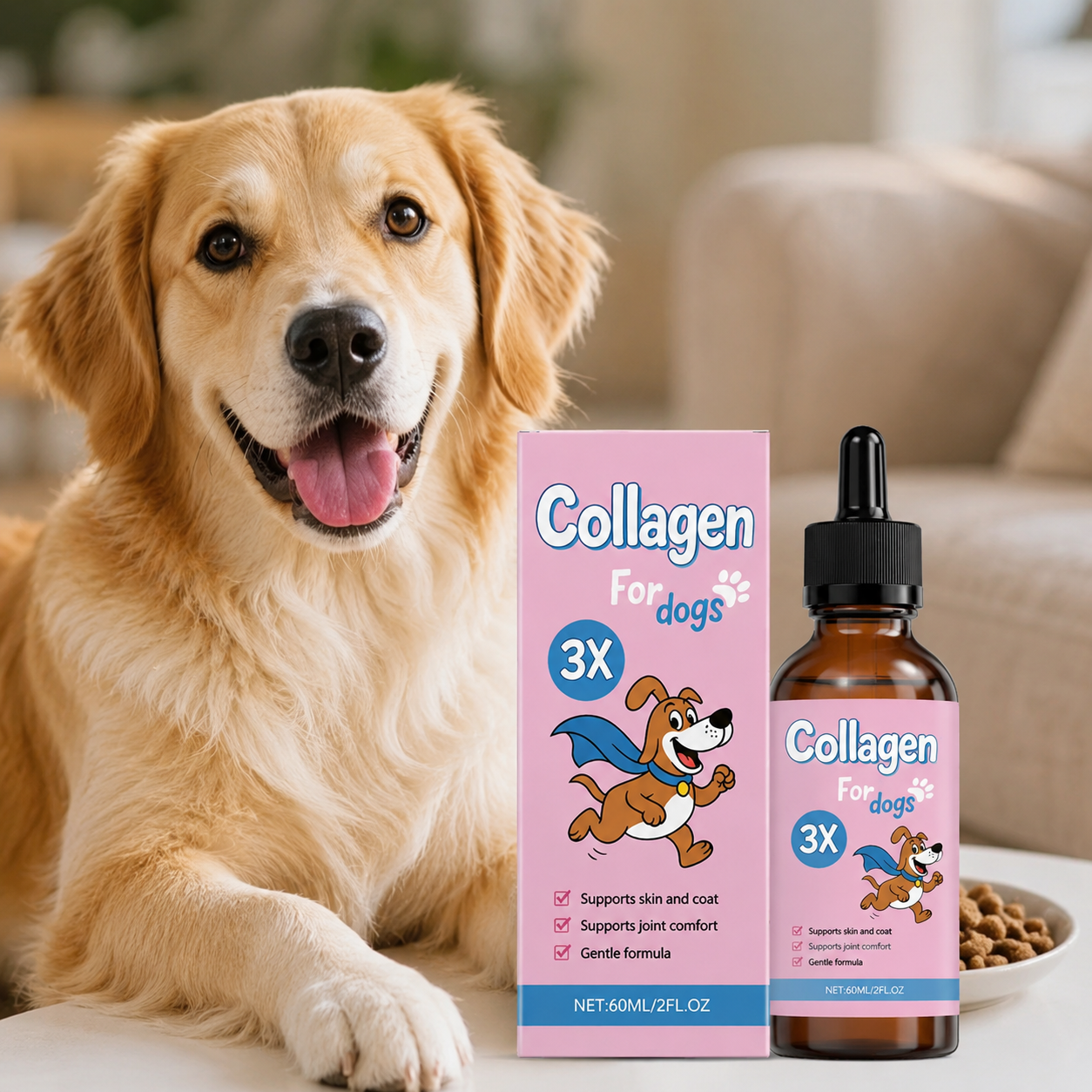Liquid Collagen Drops for Dogs & Cats – Suitable for All Breeds & Ages