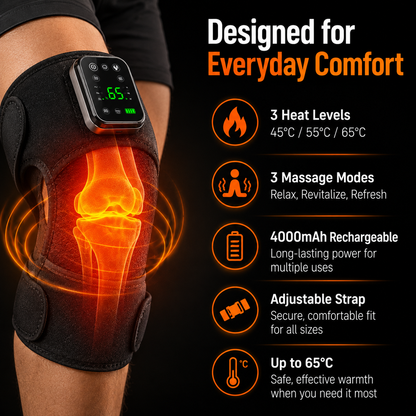 ThermaRelief Pro™ Heated Massager for Knees, Shoulders & Elbows