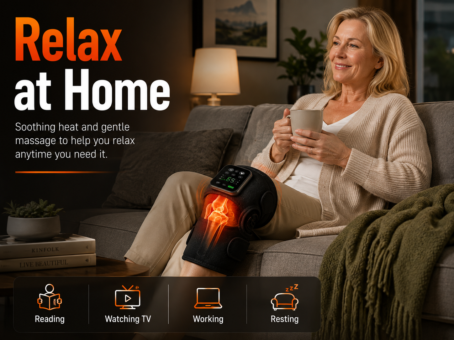 ThermaRelief Pro™ Heated Massager for Knees, Shoulders & Elbows