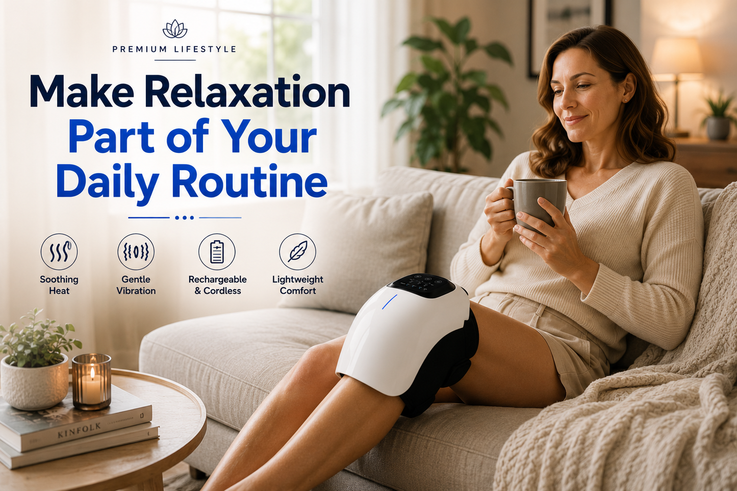 KneeRelief™ Pro | Heated Infrared & Vibration Knee Massager