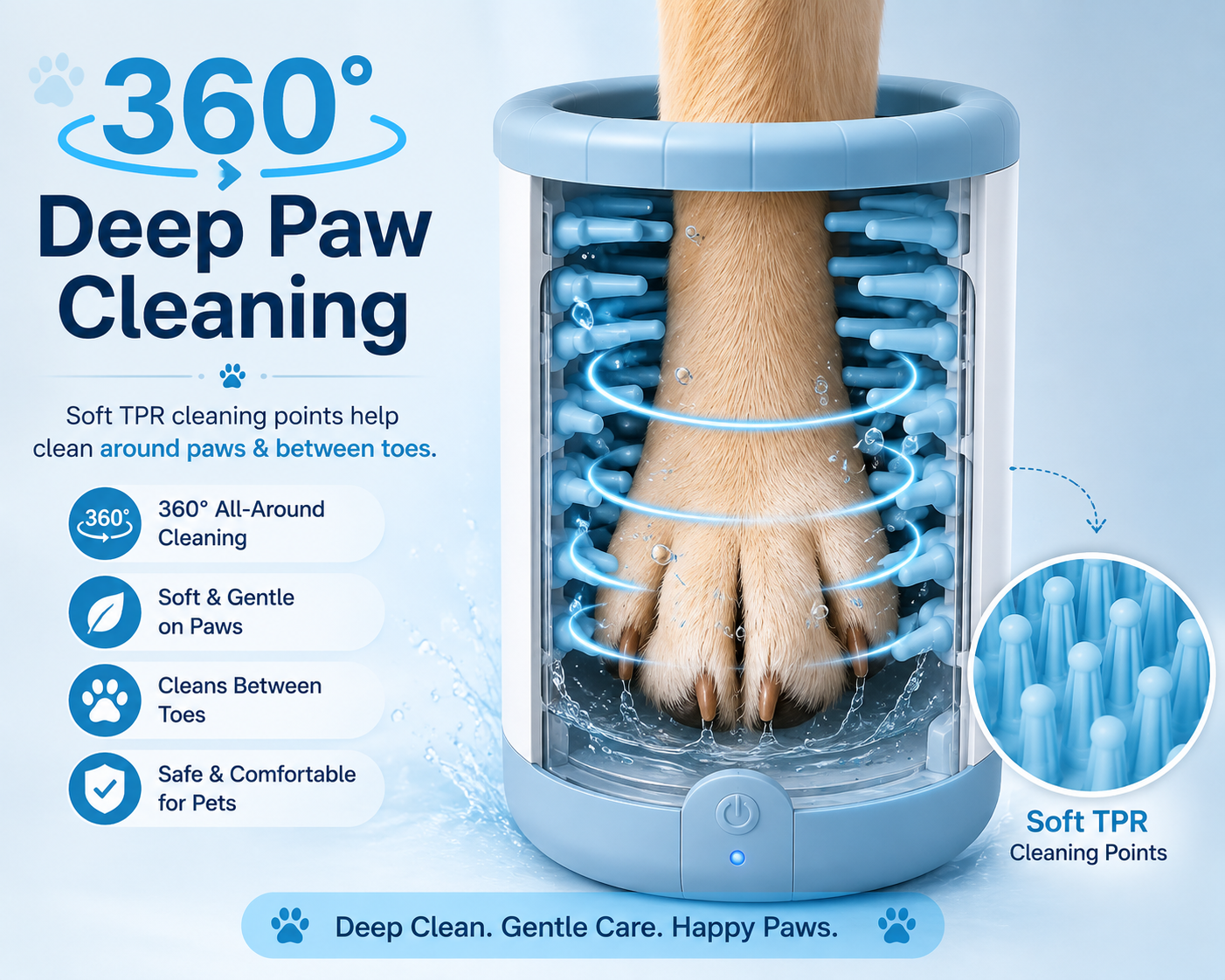 PawPure™ – Electric Pet Paw Washer & Automatic Paw Cleaner