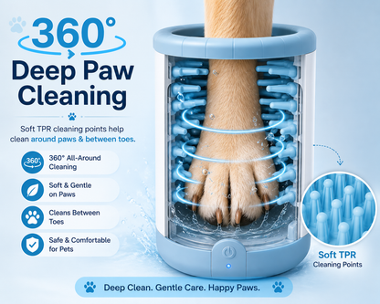 PawPure™ – Electric Pet Paw Washer & Automatic Paw Cleaner