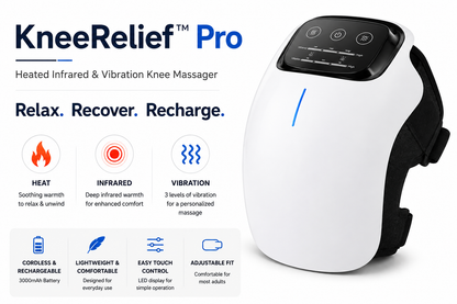 KneeRelief™ Pro | Heated Infrared & Vibration Knee Massager