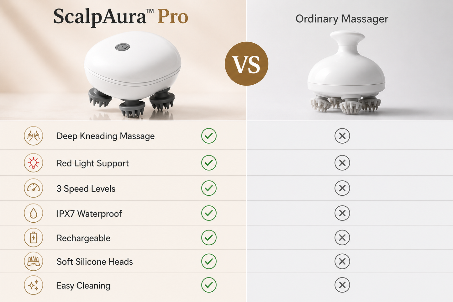 ScalpAura™ Pro | Electric Red Light Scalp Massager for Hair Care & Relaxation
