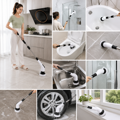 SparkScrub Pro – 9-in-1 Cordless Electric Spin Scrubber