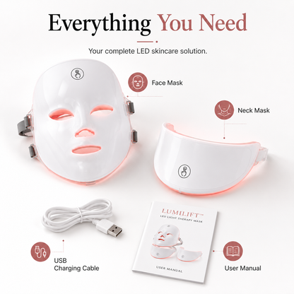 LumiLift™ 7-in-1 LED Face & Neck Therapy Mask | Wireless Light Therapy Beauty Device