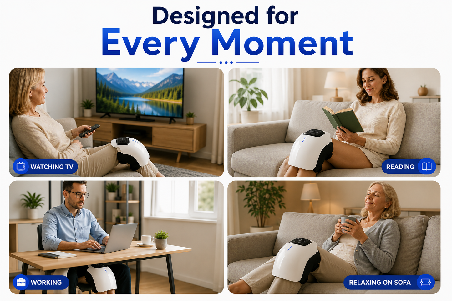 KneeRelief™ Pro | Heated Infrared & Vibration Knee Massager