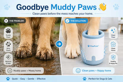 PawPure™ – Electric Pet Paw Washer & Automatic Paw Cleaner